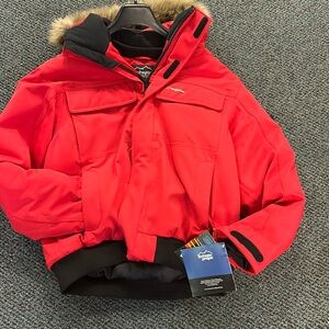 Rockwater Designs Men’s Red Bomber Style Winter Jacket